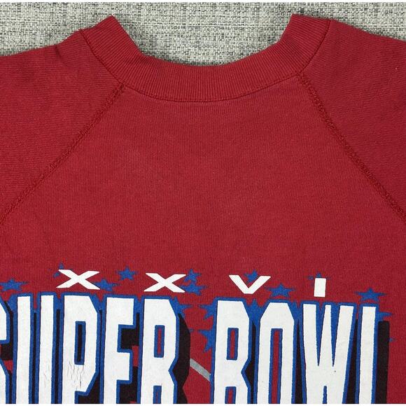 Vintage Buffalo Bills Sweatshirt Large Red NFL Super Bowl Tultex 1992 AFC Champs - Picture 8 of 11